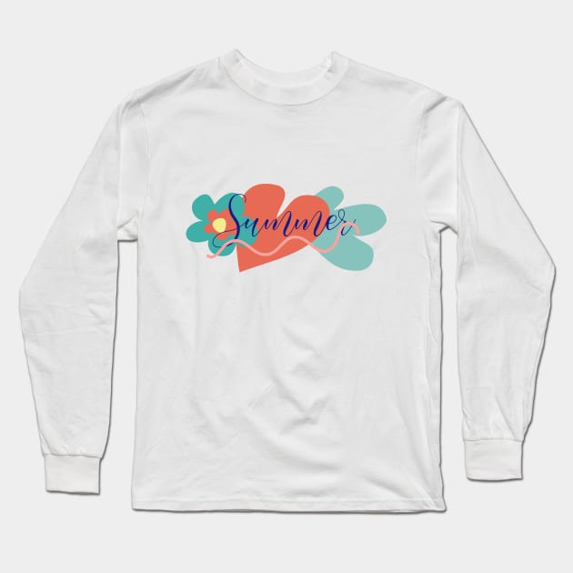 Summer Long Sleeve T-Shirt by dddesign